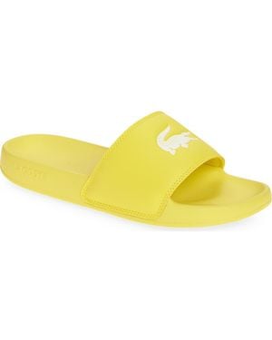 Lacoste Serve Slide Sandal - Yellow