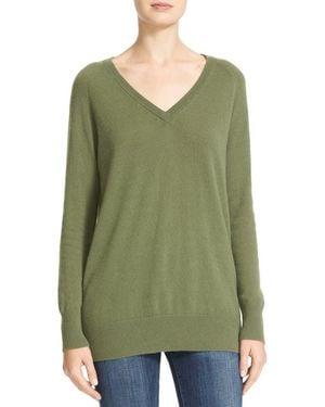 Equipment 'Asher' V-Neck Cashmere Sweater - Green
