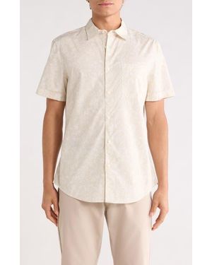 Nordstrom Short Sleeve Poplin Shirt - White