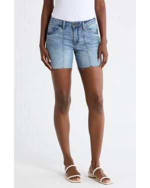 Kut From The Kloth Kity Raw Hem Denim Shorts - Blue