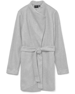 Vero Moda Nora Brushed Sweater Coat - Gray