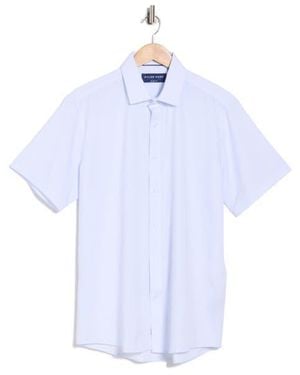 Dylan Park Slim Fit Perfect Stretch Long Sleeve Button Down Shirt - Blue