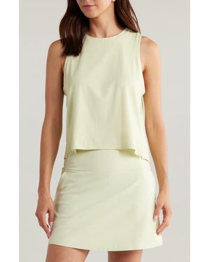 Rhone Serene Crop Performance Tank - Green