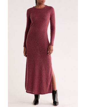 Go Couture Long Sleeve Maxi Dress - Red