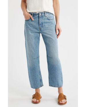 Madewell The Darted Barrel Leg Jeans - Blue