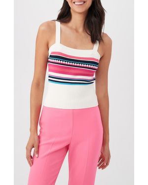 Trina Turk Casady Stripe Sweater Camisole - Red