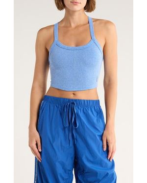 Free People Fp Movement All Clear Rib Crop Camisole - Blue