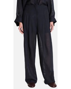Twp Carries Pinstripe Pants - Black