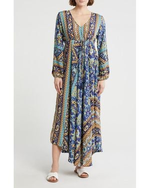 La Fiorentina Abstract Cover-Up Beach Dress - Blue