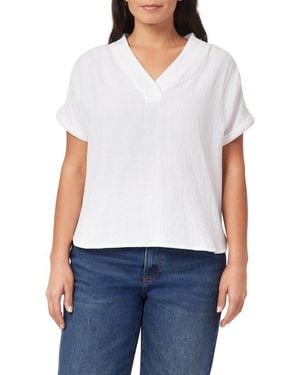 C&C California Carmel Gauze Top - White