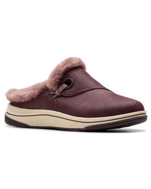 Clarks Breeze Myth Faux Fur Lined Slipper - Brown