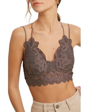 Wishlist Lace Bralette - Gray