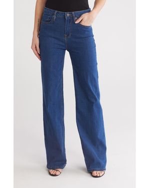 Vigoss Cuff Crop Wide Leg Pants - Blue