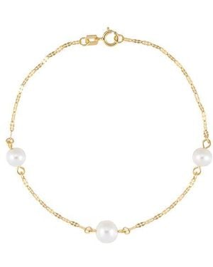 Frankie & Zoe 5-7Mm Cultured Freshwater Pearl Station Bracelet - Green
