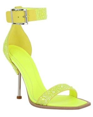 McQueen Crystal Embellished Sandal - Yellow