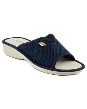 Flexus by Spring Step Hildy Wedge Slide Sandal - Blue