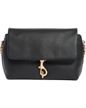 Rebecca Minkoff Leather Flap Crossbody Bag - Black