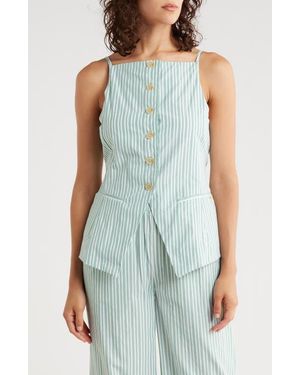 Scotch & Soda Stripe Spaghetti Strap Vest - Blue