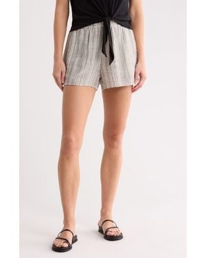 Bella Dahl Ruffle Edge Stripe Shorts - Multicolor