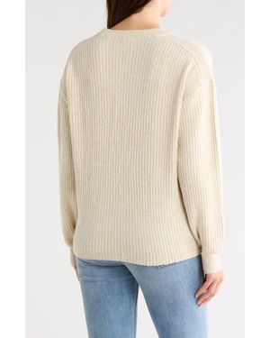 B.Young Onema Long Sleeve Crewneck Knit Sweater - Natural