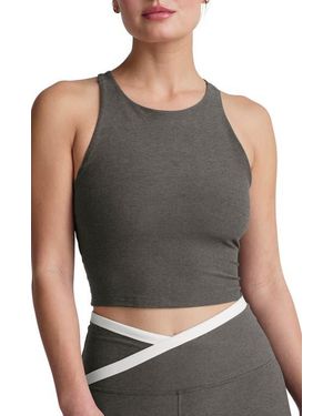 Beyond Yoga Spacedye Refocus Racerback Crop Tank - Gray