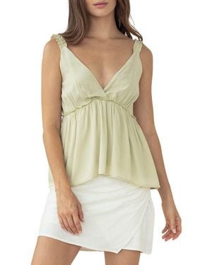 Wishlist Ruffle Strap Babydoll Tank - Multicolor