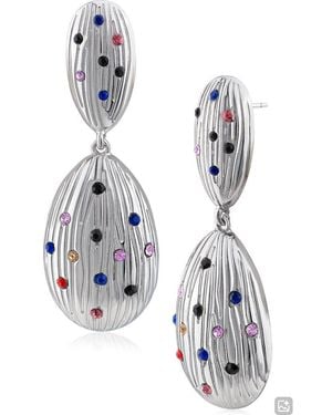 Jardin Fluted Crystal Drop Earrings (Nordstrom Exclusive) - White