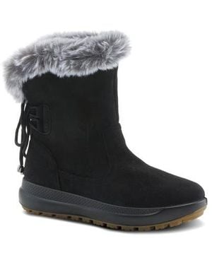 Flexus by Spring Step Snowbird Faux Fur Waterproof Boot - Black