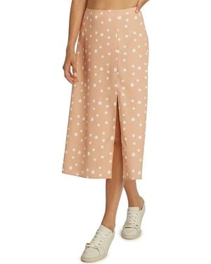 Matty M Dede Polka Dot Midi Skirt - Natural