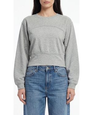 BLUEGREY Back Buckle Pullover Sweater - Gray