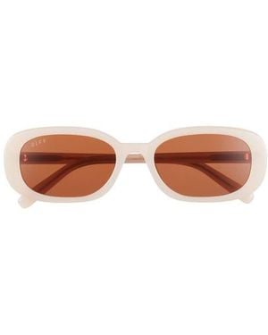 DIFF Cove Oval Sunglasses - Brown
