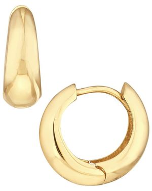 HAWLEY ST Mini Puff Huggie Hoop Earrings - Metallic