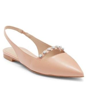Stuart Weitzman Faux Pearl Slingback Pump - Pink