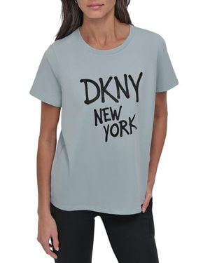 DKNY Graffiti Logo Graphic T-Shirt - Gray