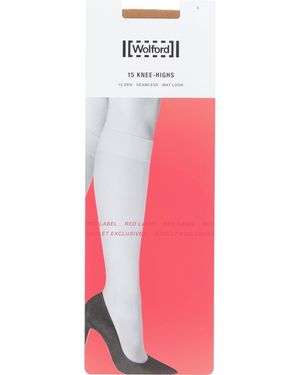 Wolford Sheer Knee High Socks - Pink