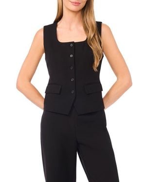 Halogen® Square Neck Ponte Vest - Black