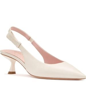 Kate Spade Riley Slingback Pointed Toe Kitten Heel Pump - Pink