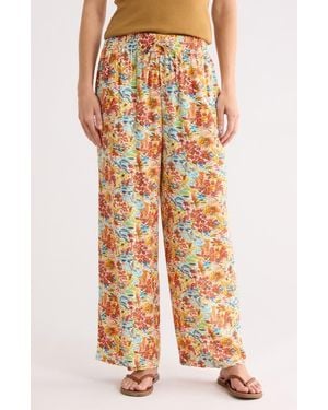 Billabong Pipeline Printed Wide Leg Beach Pants - Orange