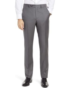 Santorelli Wool Serge Dress Pants - Gray