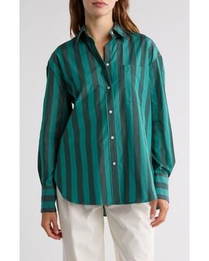 Twp Big Joe Button Front Shirt - Green