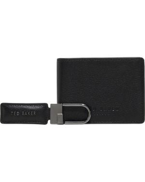 Ted Baker Finley Bifold Wallet & Key Ring Set - Black