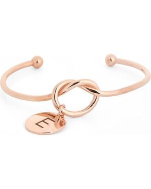 Meshmerise Love Knot Initial Bracelet - Pink