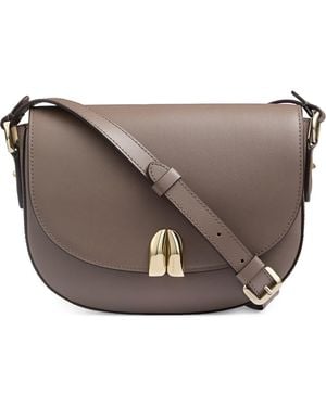LK Bennett Jodie Oloid Leather Crossbody Bag - Brown