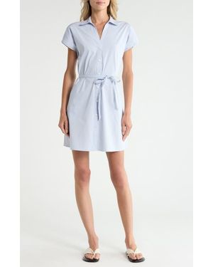 Theory Tie Waist Dolman Sleeve Dress - Blue