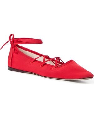 Loeffler Randall Louisa Ankle Wrap Ballet Flat - Red