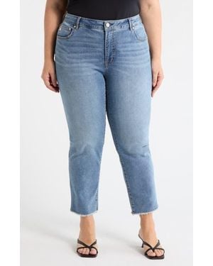 Seven7 High Waist Ankle Straight Leg Jeans - Blue