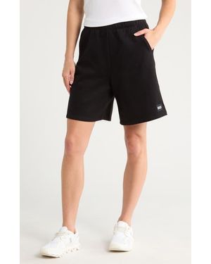 DKNY Relaxed Fit Cotton Blend Shorts - Black