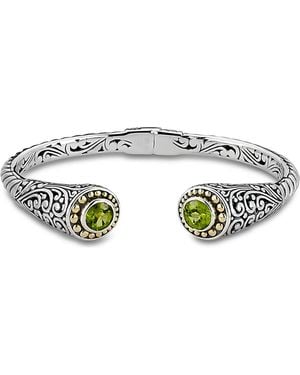 Samuel B. Tipped Two-Tone Bangle - Green
