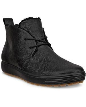 Ecco Soft 7 Tred Faux Shearling Ankle Boot - Black