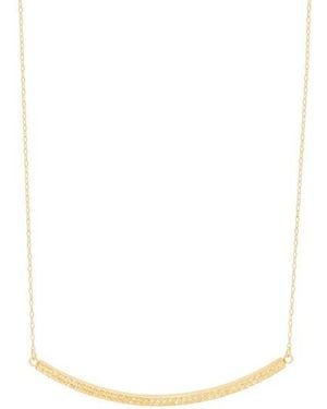 Frankie & Zoe Curved Diamond-Cut Pendant Necklace - White